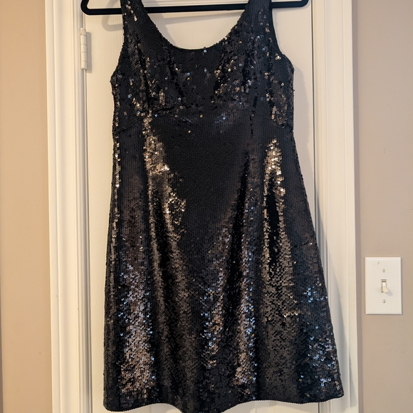 Laura Black Sequin Sleeveless Dress - Picture 1 of 1